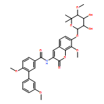 [1,1'-Biphenyl]-3-carboxamide, N-[7-[(6-deoxy-5-C-methyl-4-O-methyl-α-L-lyxo-hexopyranosyl)oxy]-8-methoxy-2-oxo-2H-1-benzopyran-3-yl]-3',6-dimethoxy-