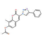 2H-1-Benzopyran-2-one, 7-(acetyloxy)-8-methyl-3-(4-phenyl-1H-1,2,3-triazol-1-yl)-