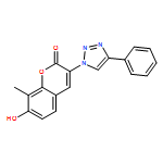 2H-1-Benzopyran-2-one, 7-hydroxy-8-methyl-3-(4-phenyl-1H-1,2,3-triazol-1-yl)-