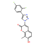 2H-1-Benzopyran-2-one, 3-[4-(2,4-difluorophenyl)-1H-1,2,3-triazol-1-yl]-7-hydroxy-8-methyl-