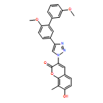 2H-1-Benzopyran-2-one, 3-[4-(3',6-dimethoxy[1,1'-biphenyl]-3-yl)-1H-1,2,3-triazol-1-yl]-7-hydroxy-8-methyl-