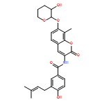 Benzamide, 4-hydroxy-3-(3-methyl-2-buten-1-yl)-N-[8-methyl-2-oxo-7-[[(2R,3R)-tetrahydro-3-hydroxy-2H-pyran-2-yl]oxy]-2H-1-benzopyran-3-yl]-