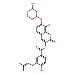 Benzamide, 4-hydroxy-3-(3-methyl-2-buten-1-yl)-N-[8-methyl-2-oxo-7-[[(2R,4R)-tetrahydro-4-hydroxy-2H-pyran-2-yl]oxy]-2H-1-benzopyran-3-yl]-