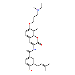 Benzamide, N-[7-[3-(ethylmethylamino)propoxy]-8-methyl-2-oxo-2H-1-benzopyran-3-yl]-4-hydroxy-3-(3-methyl-2-buten-1-yl)-