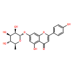 4H-1-Benzopyran-4-one, 7-[(6-deoxy-α-L-mannopyranosyl)oxy]-5-hydroxy-2-(4-hydroxyphenyl)-