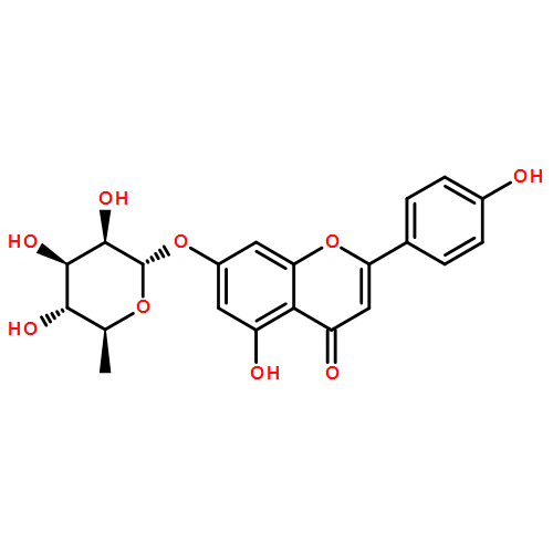 4H-1-Benzopyran-4-one, 7-[(6-deoxy-α-L-mannopyranosyl)oxy]-5-hydroxy-2-(4-hydroxyphenyl)-