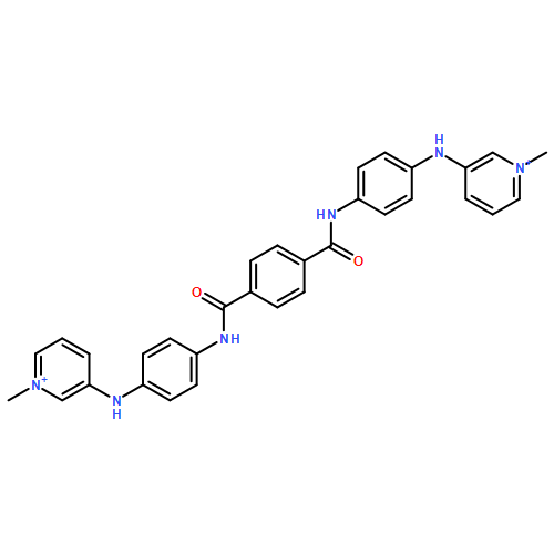 Pyridinium, 3,3'-[1,4-phenylenebis(carbonylimino-4,1-phenyleneimino)]bis[1-methyl- (9CI)