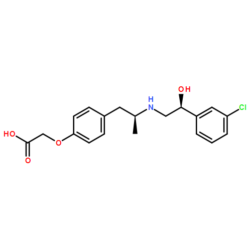 Acetic acid, 2-[4-[(2S)-2-[[(2S)-2-(3-chlorophenyl)-2-hydroxyethyl]amino]propyl]phenoxy]-, rel-