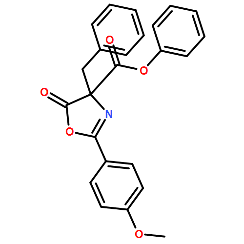 4-Oxazolecarboxylic acid, 4,5-dihydro-2-(4-methoxyphenyl)-5-oxo-4-(phenylmethyl)-, phenyl ester