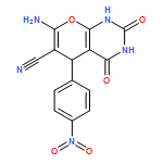 2H-Pyrano[2,3-d]pyrimidine-6-carbonitrile, 7-amino-1,3,4,5-tetrahydro-5-(4-nitrophenyl)-2,4-dioxo-