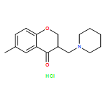 4H-1-Benzopyran-4-one, 2,3-dihydro-6-methyl-3-(1-piperidinylmethyl)-, hydrochloride (1:1)