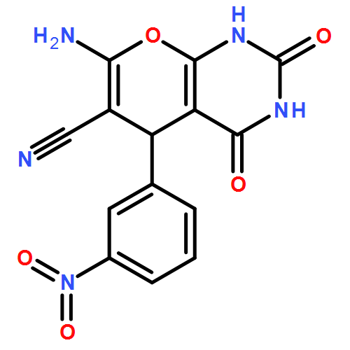 2H-Pyrano[2,3-d]pyrimidine-6-carbonitrile, 7-amino-1,3,4,5-tetrahydro-5-(3-nitrophenyl)-2,4-dioxo-