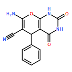 2H-Pyrano[2,3-d]pyrimidine-6-carbonitrile, 7-amino-1,3,4,5-tetrahydro-2,4-dioxo-5-phenyl-