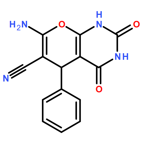 2H-Pyrano[2,3-d]pyrimidine-6-carbonitrile, 7-amino-1,3,4,5-tetrahydro-2,4-dioxo-5-phenyl-