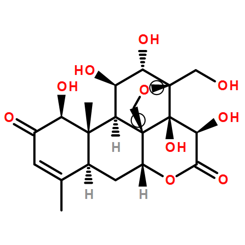 Picras-3-ene-2,16-dione, 13,20-epoxy-1,11,12,14,15,21-hexahydroxy-, (1β,11β,12α,15β)-