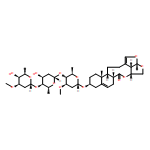 6H-2,3,5-Trioxapentaleno[1',6':5,6,7]cyclonona[1,2-a]naphthalen-6-one, 10-[(O-2,6-dideoxy-3-O-methyl-α-L-ribo-hexopyranosyl-(1→4)-O-2,6-dideoxy-