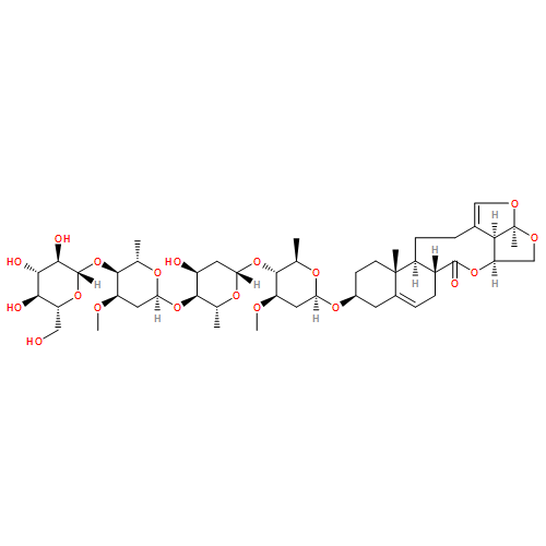 6H-2,3,5-Trioxapentaleno[1',6':5,6,7]cyclonona[1,2-a]naphthalen-6-one, 10-[(O-β-D-glucopyranosyl-(1→4)-O-2,6-dideoxy-3-O-methyl-α-L-ribo-