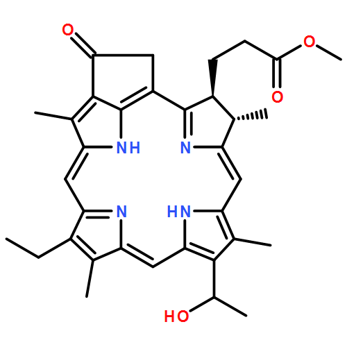 3-Phorbinepropanoic acid, 14-ethyl-9-(1-hydroxyethyl)-4,8,13,18-tetramethyl-20-oxo-, methyl ester, (3S,4S)-