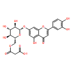 4H-1-Benzopyran-4-one, 7-[[6-O-(carboxyacetyl)-β-D-glucopyranosyl]oxy]-2-(3,4-dihydroxyphenyl)-5-hydroxy-