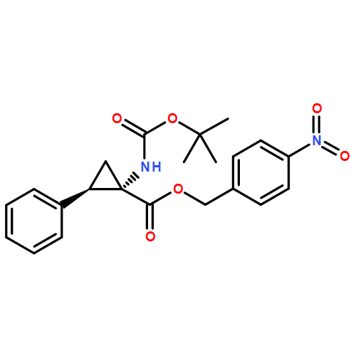 Cyclopropanecarboxylic acid, 1-[[(1,1-dimethylethoxy)carbonyl]amino]-2-phenyl-, (4-nitrophenyl)methyl ester, (1R,2S)-rel-