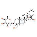 β-D-Galactopyranoside, (3β,4α,16β)-13,28-epoxy-16,23-dihydroxyolean-11-en-3-yl 6-deoxy-