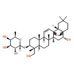 β-D-Galactopyranoside, (3β,4α,16α)-13,28-epoxy-16,23-dihydroxyolean-11-en-3-yl 6-deoxy-