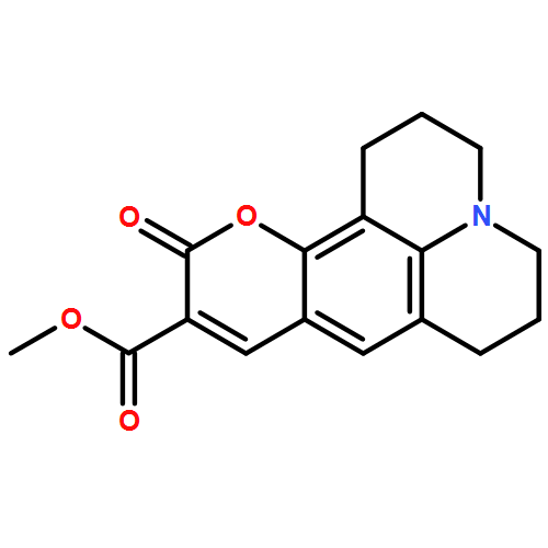 2,3,5,6-1H,4H-TETRAHYDRO-8-METHOXYCARBONYL-QUINOLIZINO- (9,9A,1-GH)COUMARIN