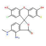 Spiro[isobenzofuran-1(3H),9'-[9H]xanthen]-3-one,
4-amino-2',7'-difluoro-3',6'-dihydroxy-5-(methylamino)-