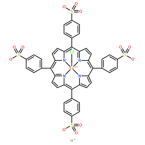 Ferrate(4-), chloro[[4,4',4'',4'''-(21H,23H-porphine-5,10,15,20-tetrayl-κN21,κN22,κN23,κN24)tetrakis[benzenesulfonato]](6-)]-, hydrogen (1:4), (SP-5-12)-