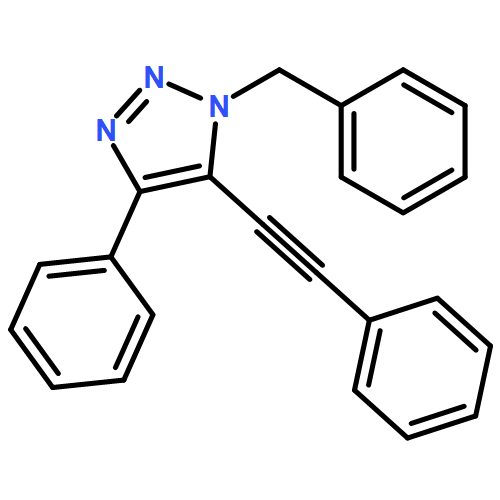 1H-1,2,3-Triazole, 4-phenyl-5-(2-phenylethynyl)-1-(phenylmethyl)-