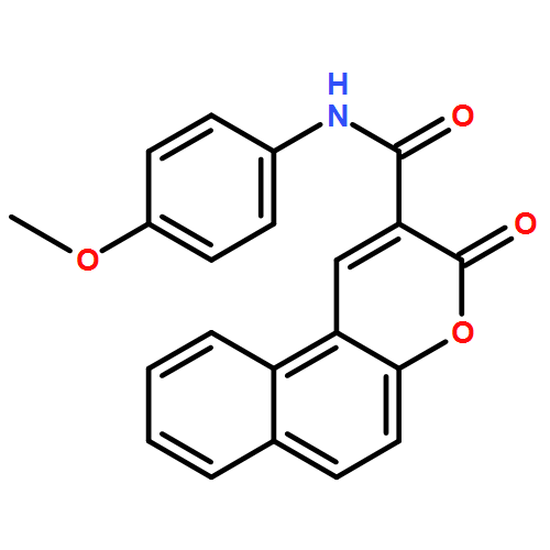 3H-NAPHTHO[2,1-B]PYRAN-2-CARBOXAMIDE, N-(4-METHOXYPHENYL)-3-OXO-