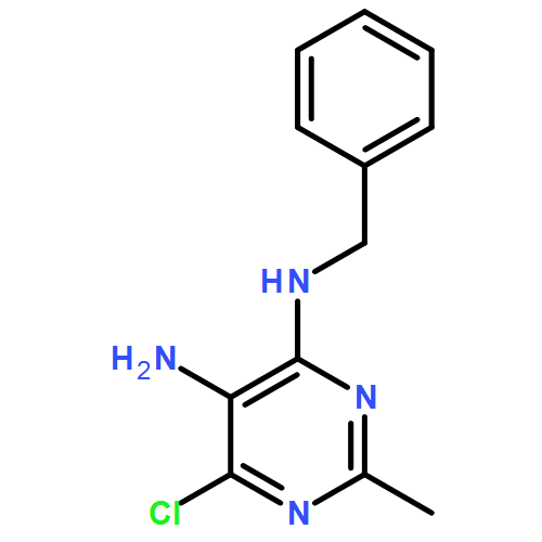 4,5-Pyrimidinediamine, 6-chloro-2-methyl-N4-(phenylmethyl)-