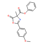 4-Oxazolecarboxylic acid, 4,5-dihydro-2-(4-methoxyphenyl)-4-methyl-5-oxo-, phenyl ester