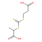 Propanoic acid, 2-[[[(2-carboxyethyl)thio]thioxomethyl]thio]-