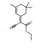 Acetic acid, 2-cyano-2-(3,5,5-trimethyl-2-cyclohexen-1-ylidene)-, ethyl ester