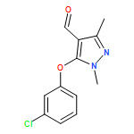 1H-Pyrazole-4-carboxaldehyde, 5-(3-chlorophenoxy)-1,3-dimethyl-