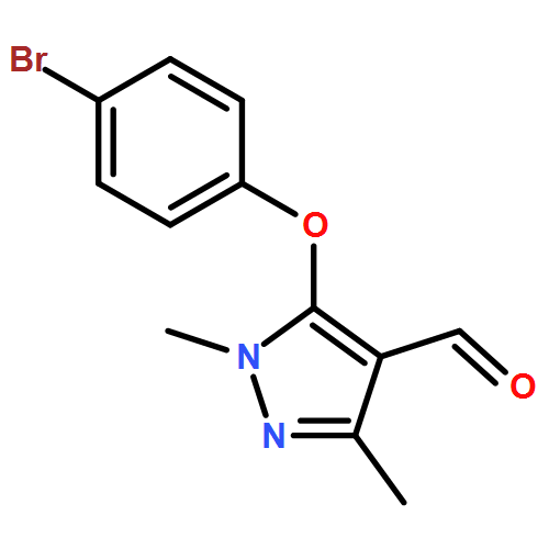 1H-Pyrazole-4-carboxaldehyde, 5-(4-bromophenoxy)-1,3-dimethyl-