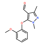 1H-Pyrazole-4-carboxaldehyde, 5-(2-methoxyphenoxy)-1,3-dimethyl-