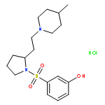 3-({(2R)-2-[2-(4-methylpiperidin-1-yl)ethyl]pyrrolidin-1-yl}sulfonyl)phenol hydrochloride (1:1)