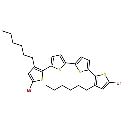 2,2':5',2'':5'',2'''-Quaterthiophene, 5,5'''-dibromo-3,3'''-dihexyl-