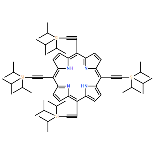 21H,23H-Porphine, 5,10,15,20-tetrakis[[tris(1-methylethyl)silyl]ethynyl]- (9CI)