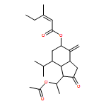 2-Pentenoic acid, 3-methyl-, (1S,3aR,5R,7S,7aS)-1-[(1R)-1-(acetyloxy)ethyl]octahydro-4-methylene-7-(1-methylethyl)-2-oxo-1H-inden-5-yl ester, (2E)-