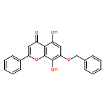 4H-1-Benzopyran-4-one, 5,8-dihydroxy-2-phenyl-7-(phenylmethoxy)-