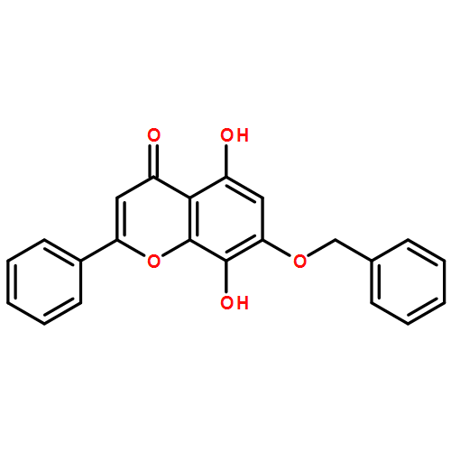 4H-1-Benzopyran-4-one, 5,8-dihydroxy-2-phenyl-7-(phenylmethoxy)-