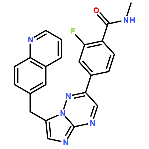 Benzamide, 2-fluoro-N-methyl-4-[7-(6-quinolinylmethyl)imidazo[1,2-b][1,2,4]triazin-2-yl]-