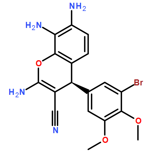 (4R)-2,7,8-TRIAMINO-4-(3-BROMO-4,5-DIMETHOXYPHENYL)-4H-CHROMENE-3-CARBONITRILE