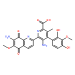 2-Pyridinecarboxylicacid,5-amino-6-(7-amino-5,8-dihydro-6-methoxy-5,8-dioxo-2-quinolinyl)-4-(2,4-dihydroxy-3-methoxyphenyl)-3-methyl-,(R)- (9CI)