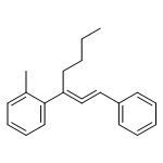 Benzene, 1-methyl-2-[1-(2-phenylethenylidene)pentyl]-