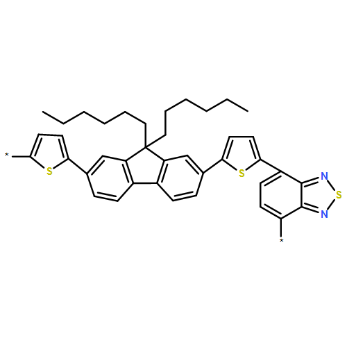 Poly[2,1,3-benzothiadiazole-4,7-diyl-2,5-thiophenediyl(9,9-dihexyl-9H-fl
uorene-2,7-diyl)-2,5-thiophenediyl]