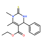 5-Pyrimidinecarboxylicacid, 1,2,3,4-tetrahydro-1,6-dimethyl-4-phenyl-2-thioxo-, ethyl ester